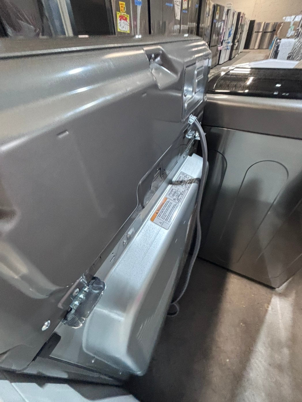 >> LG gray top top load washer large capacity & dryer set electric 220v side x side top load stainless steel drum gray color used-refurbished #WTL1TYB