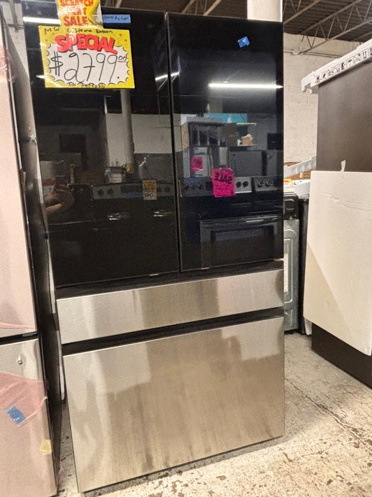 >special🎈New open box (costumer return ) Samsung - Bespoke 29 cu. ft. Full size  4-Door French Door Refrigerator with AI Family Hub+ - Charcoal Glass  & Black/Charcoal #RFFH2241B