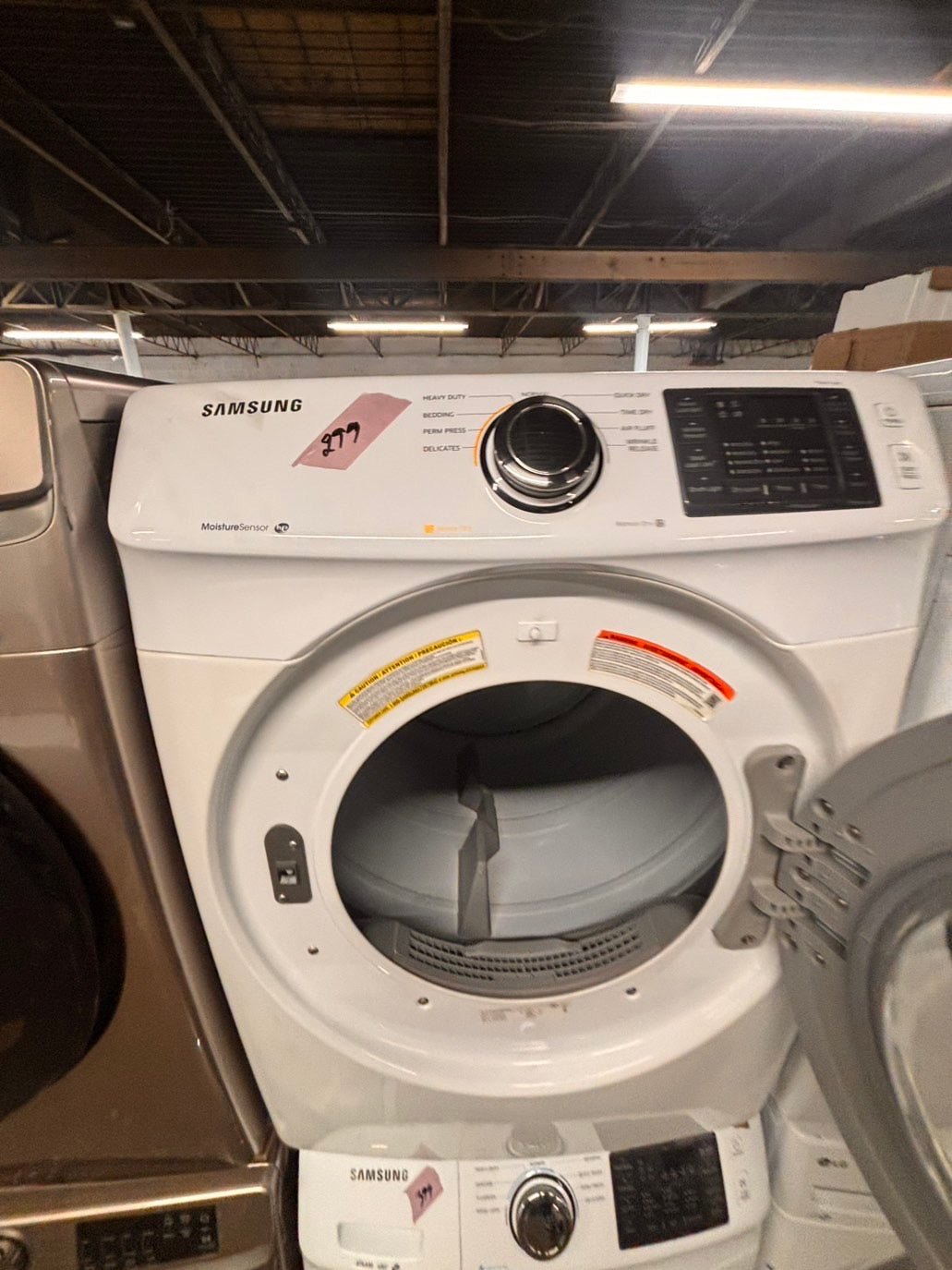 >*Samsung steam washer 4.5 cu ft & dryer 7.5 cu ft set electric steam 220v front load stackable or side by side - sensor dry white color   #WD718SET