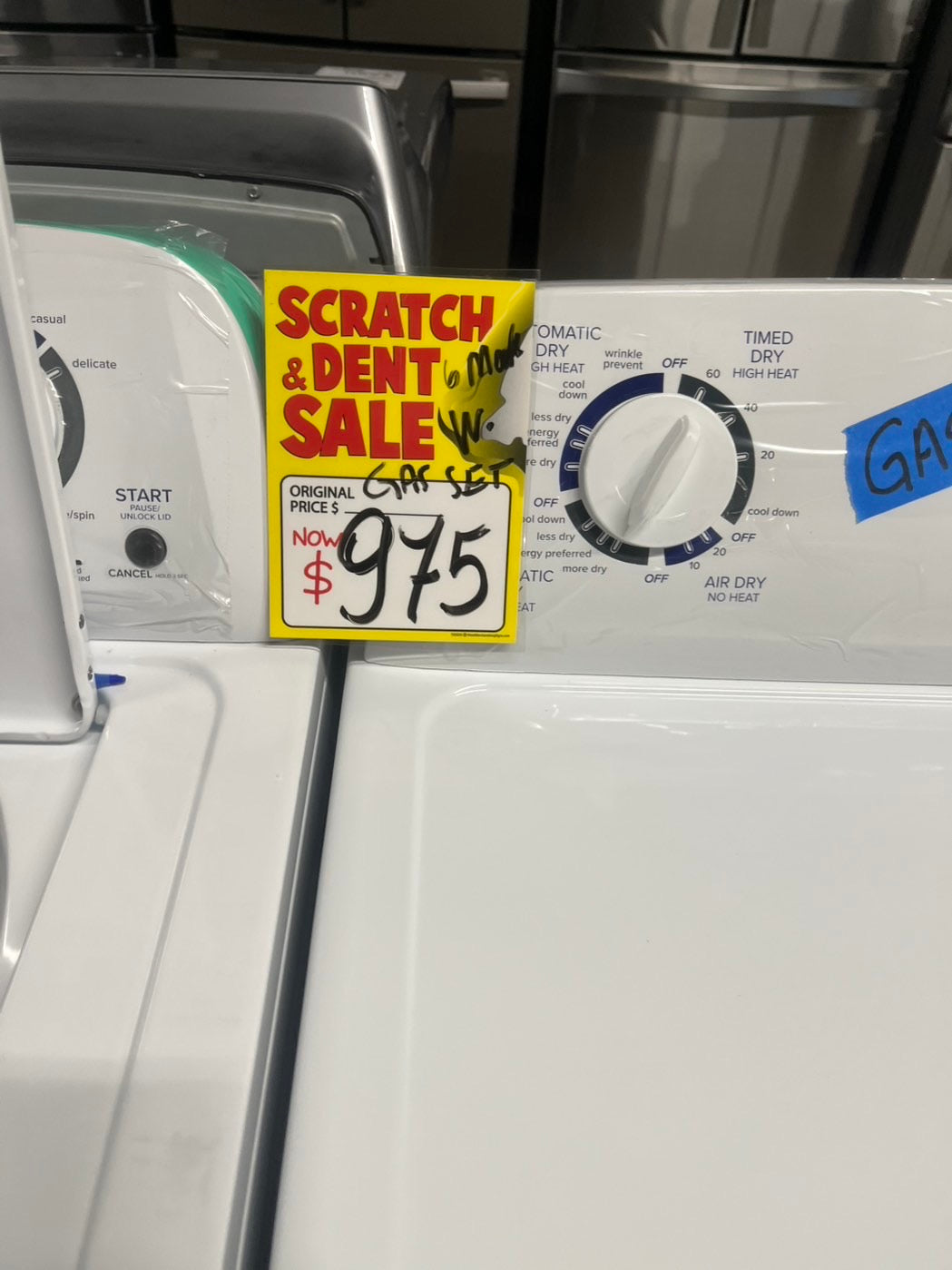 Open box 📦 New S/d Amana Top load washer 3.5 cu.ft and Top load Gas dryer 6.5 cu.ft  set white #AMW35B