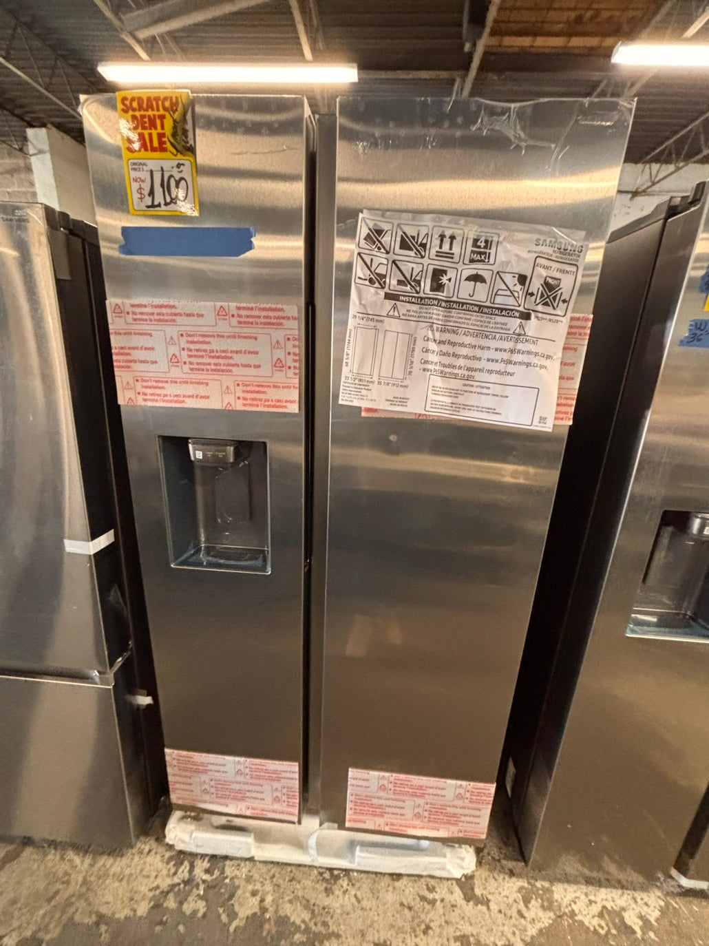 }}New open box 📦 Samsung - 26cu. ft. Side-by-side full size fridge Stainless Steel
#FS26AGTB