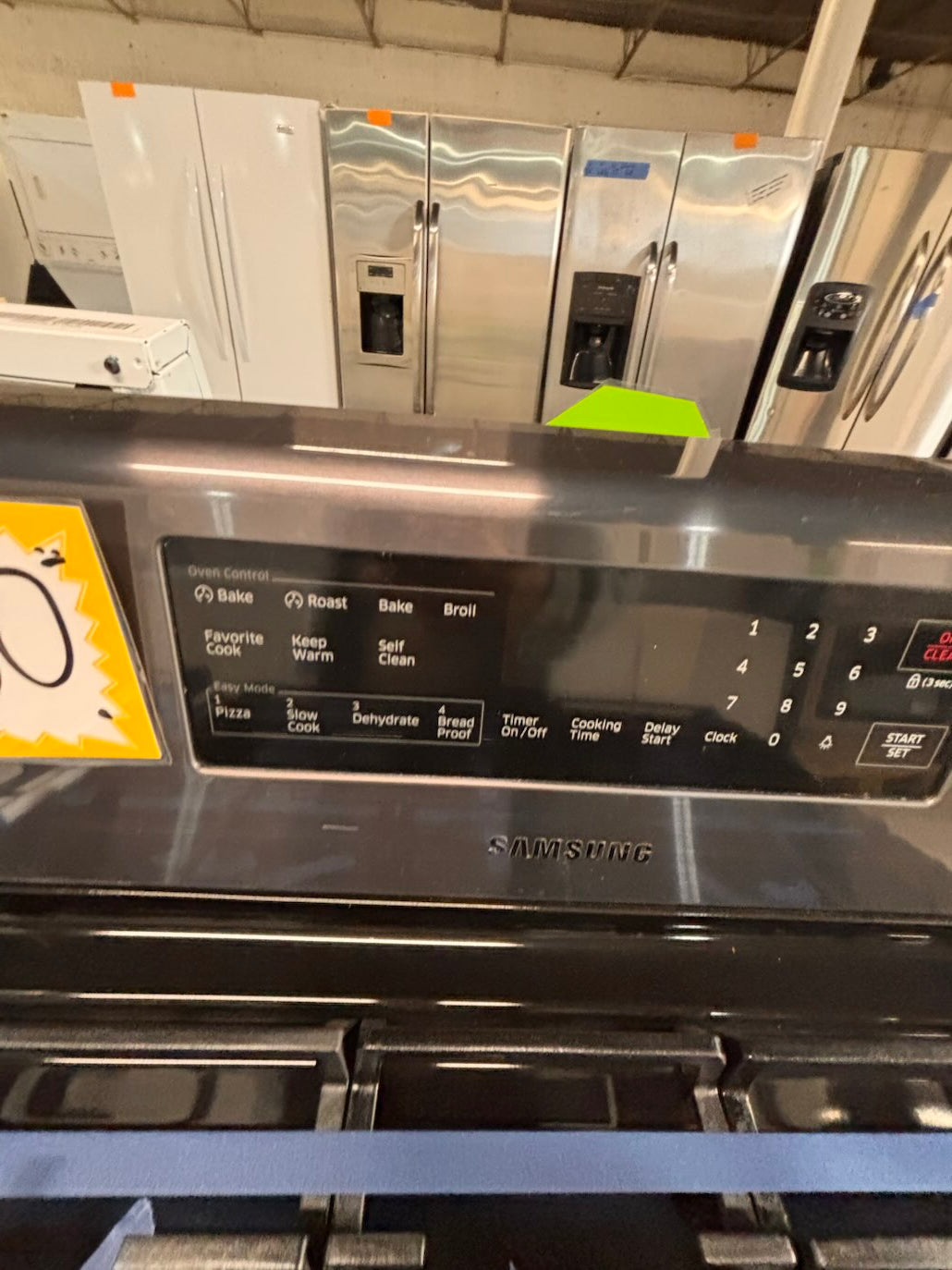 } } black silver , samsung Gas range 5 burner convection oven bake ,broil Hi/Lo self clean in black stainless steel used-Refurbished 30” #BSGS60FB