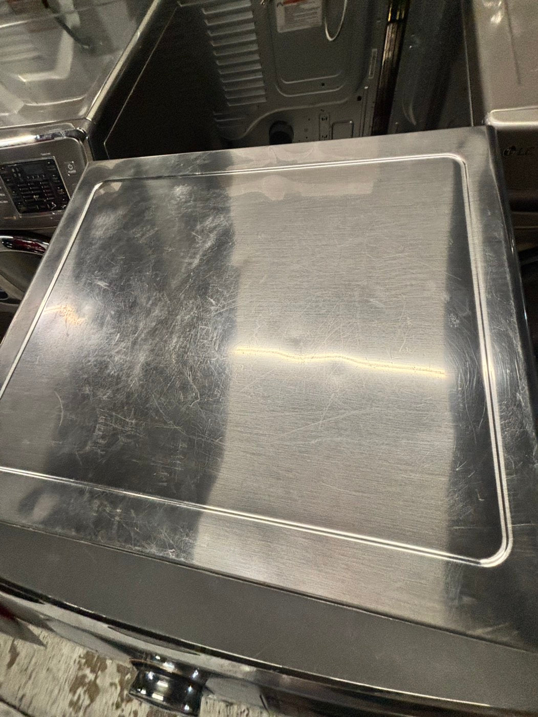 -Samsung steam silver-gray front load stackable Gas dryer stain drum large capacity #DG221B-TR