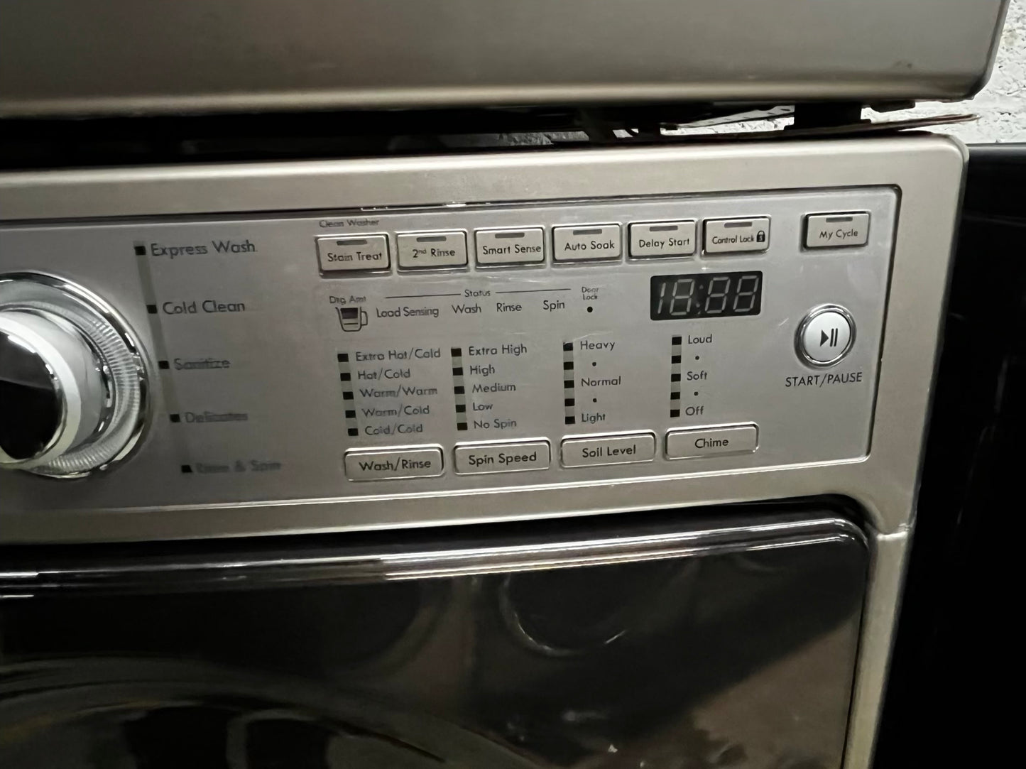 • Kenmore washer 4.5 cu ft & dryer 7.5 cu ft set electric 220v front load stackable or side by side - sensor dry He in champagne #WD9947PB