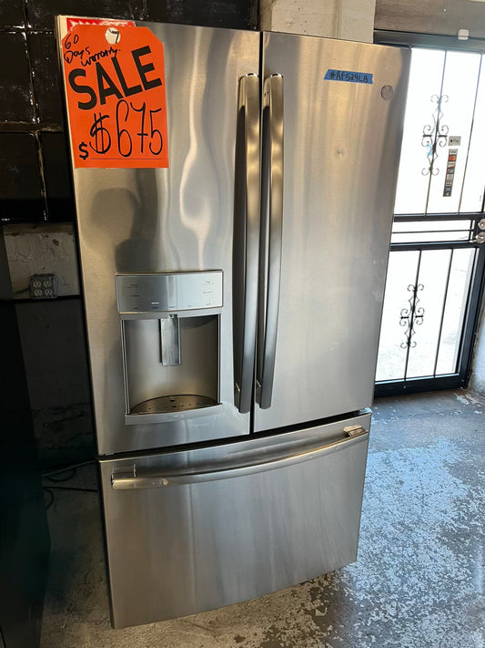 - GE French door Refrigerator counter depth stainless steel w/ ice water dispenser 36" #RF529LB