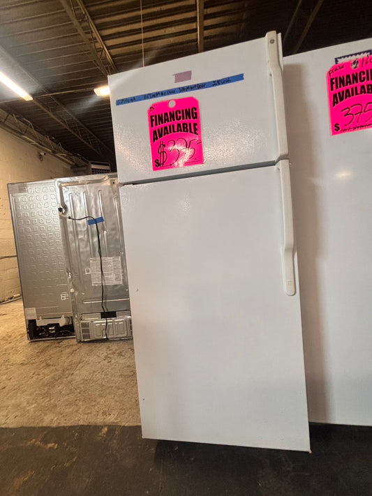 >28”Ge top freezer fridge white used-refurbished #ZRFL81B