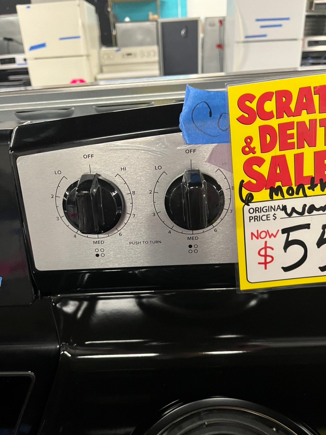 open box New scratch&Dent Amana electric coil top  range 4 bake broil & warm burner stainless steel #ERGC26VB