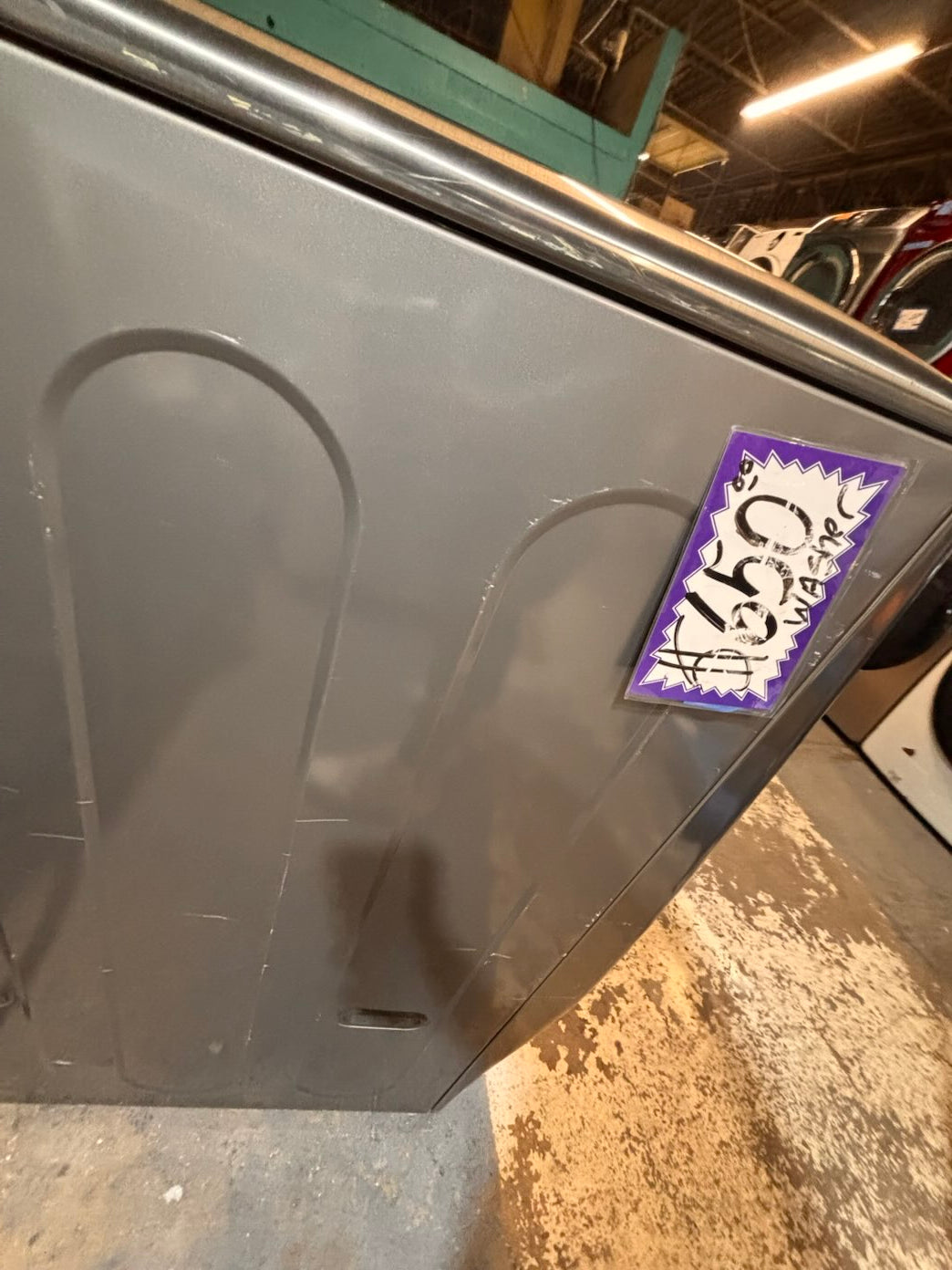 }} gray used washer & new open box dryer LG mega capacity gray front load  stackable or side by side  29” wide , used-Refurbished #MCP21WB