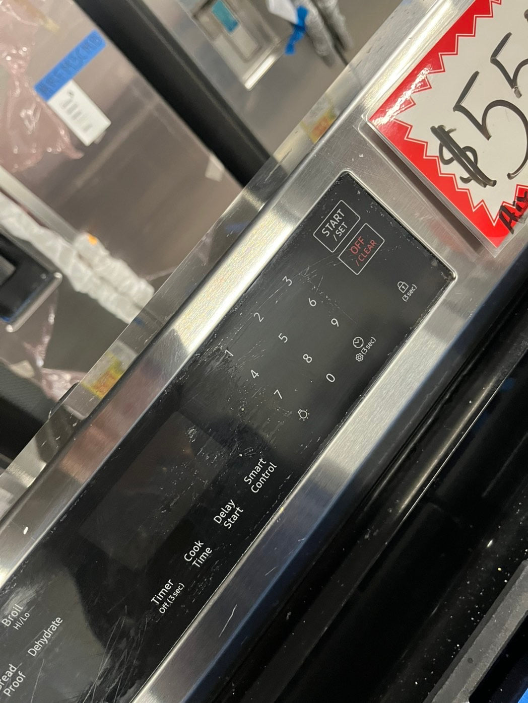 =Samsung Air fry Bake Roast keep warm gas stove 5 burner bake broil i/lo in black & silver -used-Refurbished 30” #GSTVA24B