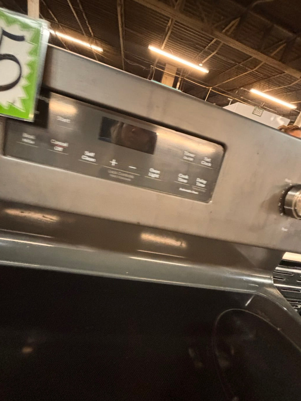 }} special🔥GE  electric 220v glass top range bake Broil roast self clean oven slate-color working 💯  with warranty ! 30" used-Refurbished #GTA1S1B