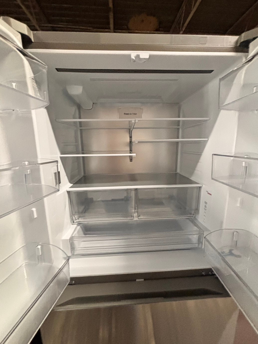 > LG new open box 📦 costumer return 27 cu. ft. SMART Counter Depth MAX French Door Refrigerator with Ice and Water, ADA Comp in PrintProof Stainless Steel #RLG27AB