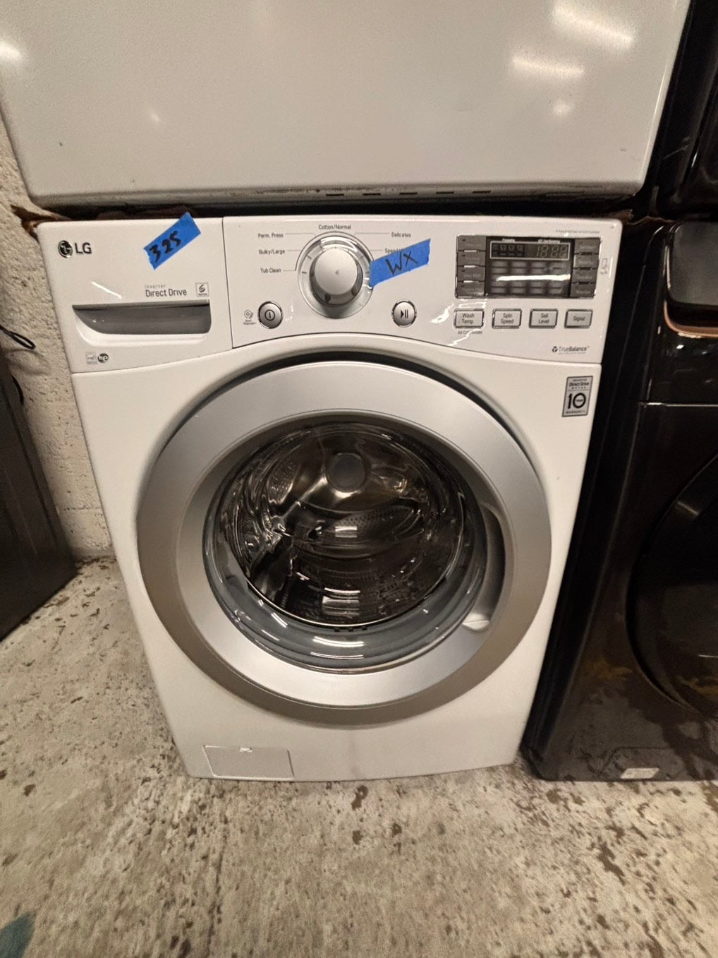 >sale🎈LG steam washer 4.5cu.ft white color stainless steel drum large capacity used-refurbished #WF447B