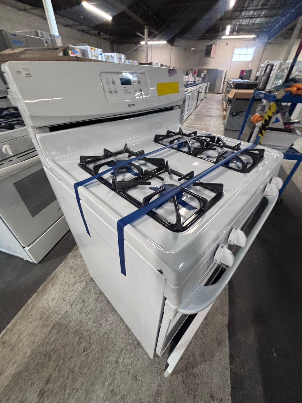 >*Kenmore Gas range 4 burner bake broil Hi/Lo self clean in  white used-Refurbished 30” #G1TN2B