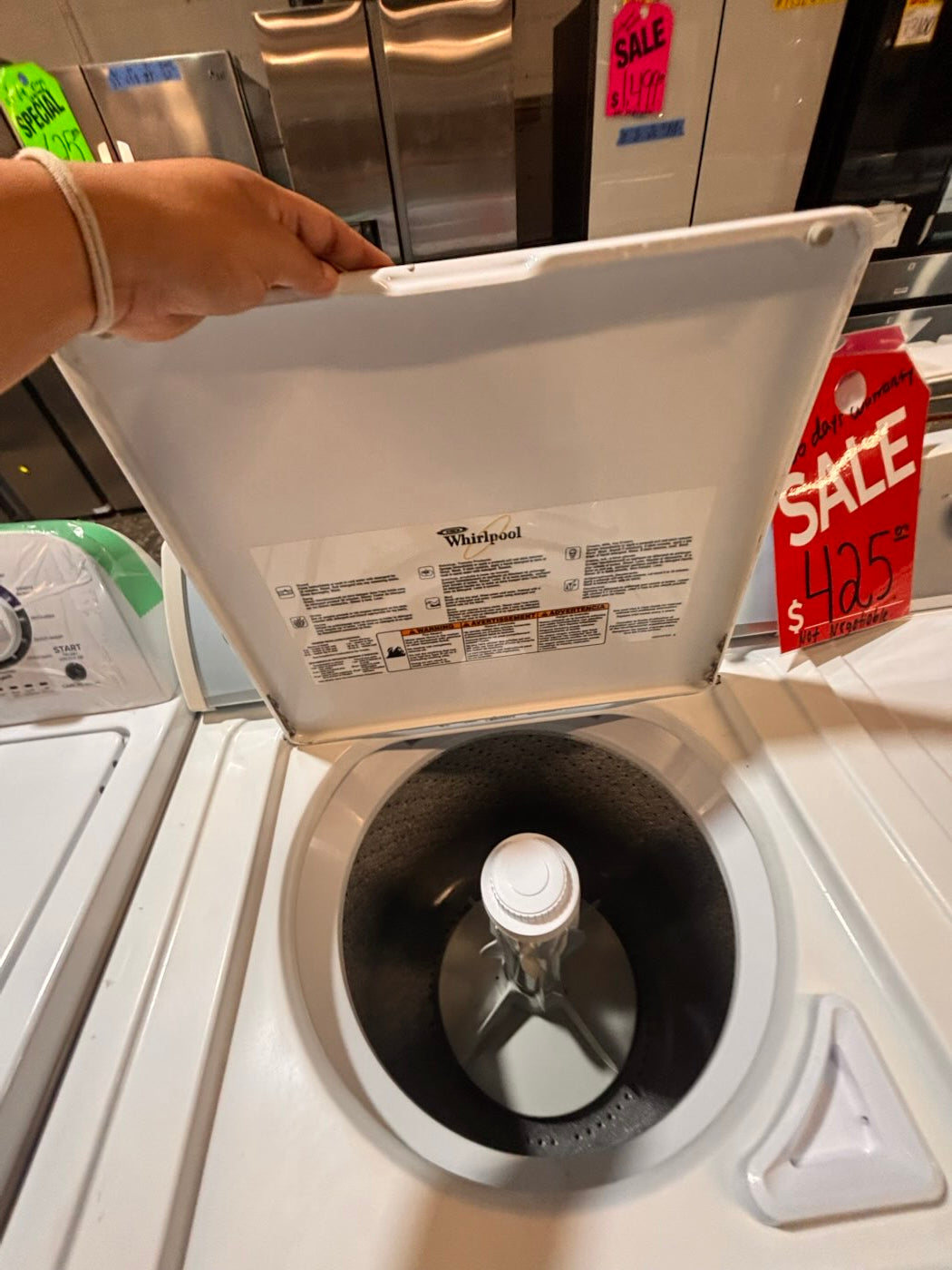 }}whirlpool top load washer with removable agitator large capacity & electric dryer 220v  set top load side by side used, refurbished working 💯  with warranty  #TSTR1YB