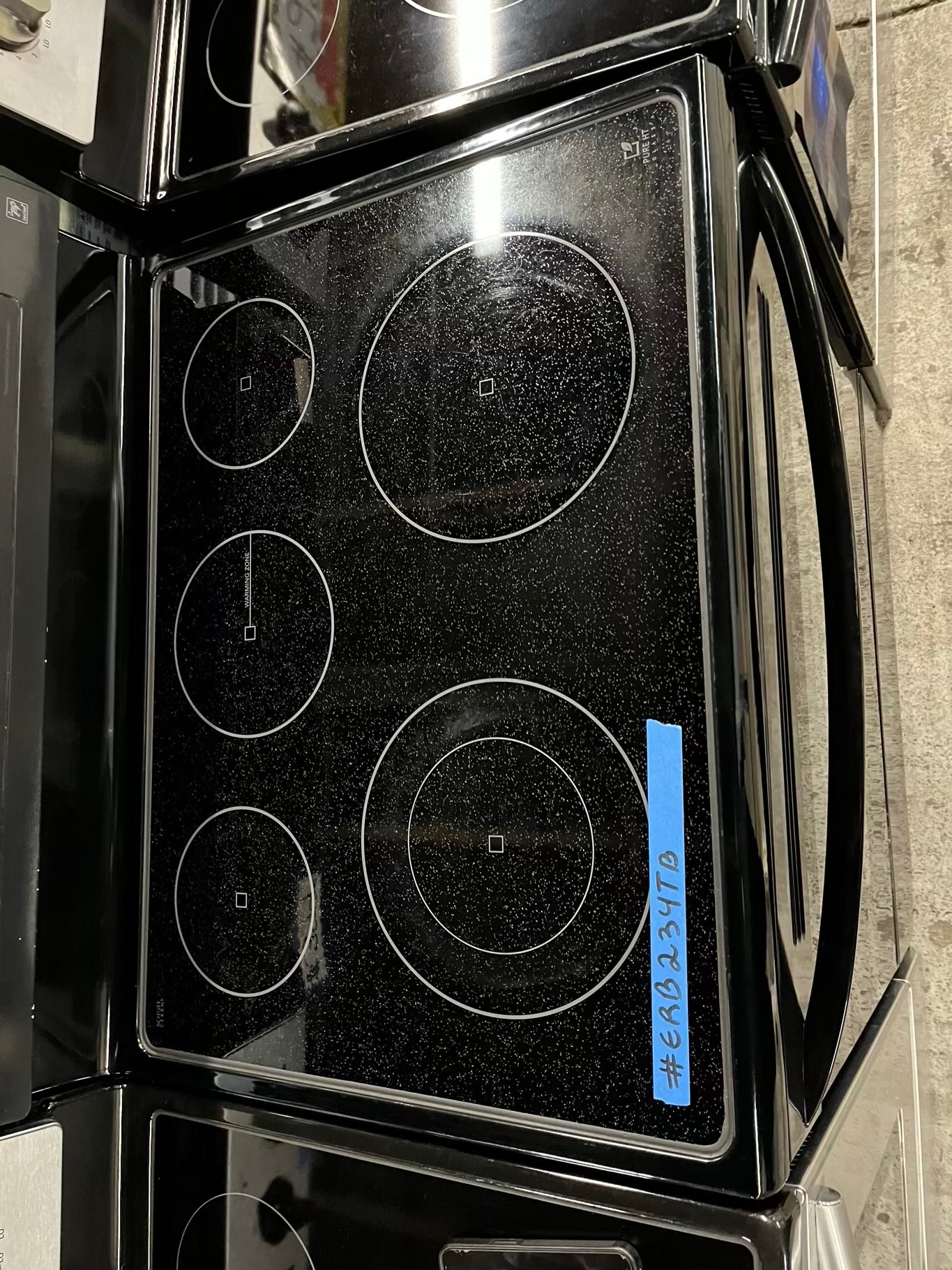 - LG electric range black  5 burner warm zone convection bake broil self clean 30” item number #ERB234TB