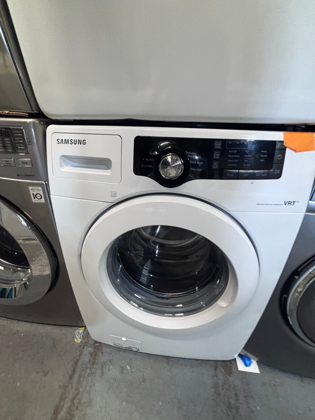 }sale🔥🔥Samsung steam washer 4.5 cu ft & dryer 7.5 cu ft set working 💯 electric  220v front load stackable or side by side - sensor dry white color ,used refurbished   #WS25QSET