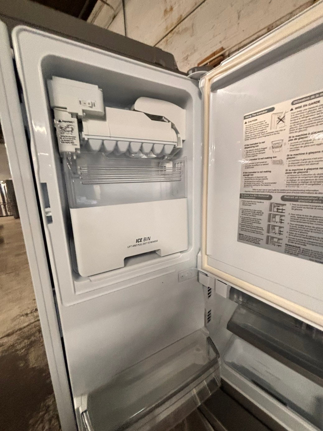 >LG  French door Refrigerator full size  stainless steel w/ ice water dispenser great condition 36" used-refurbished #KVT33ZB