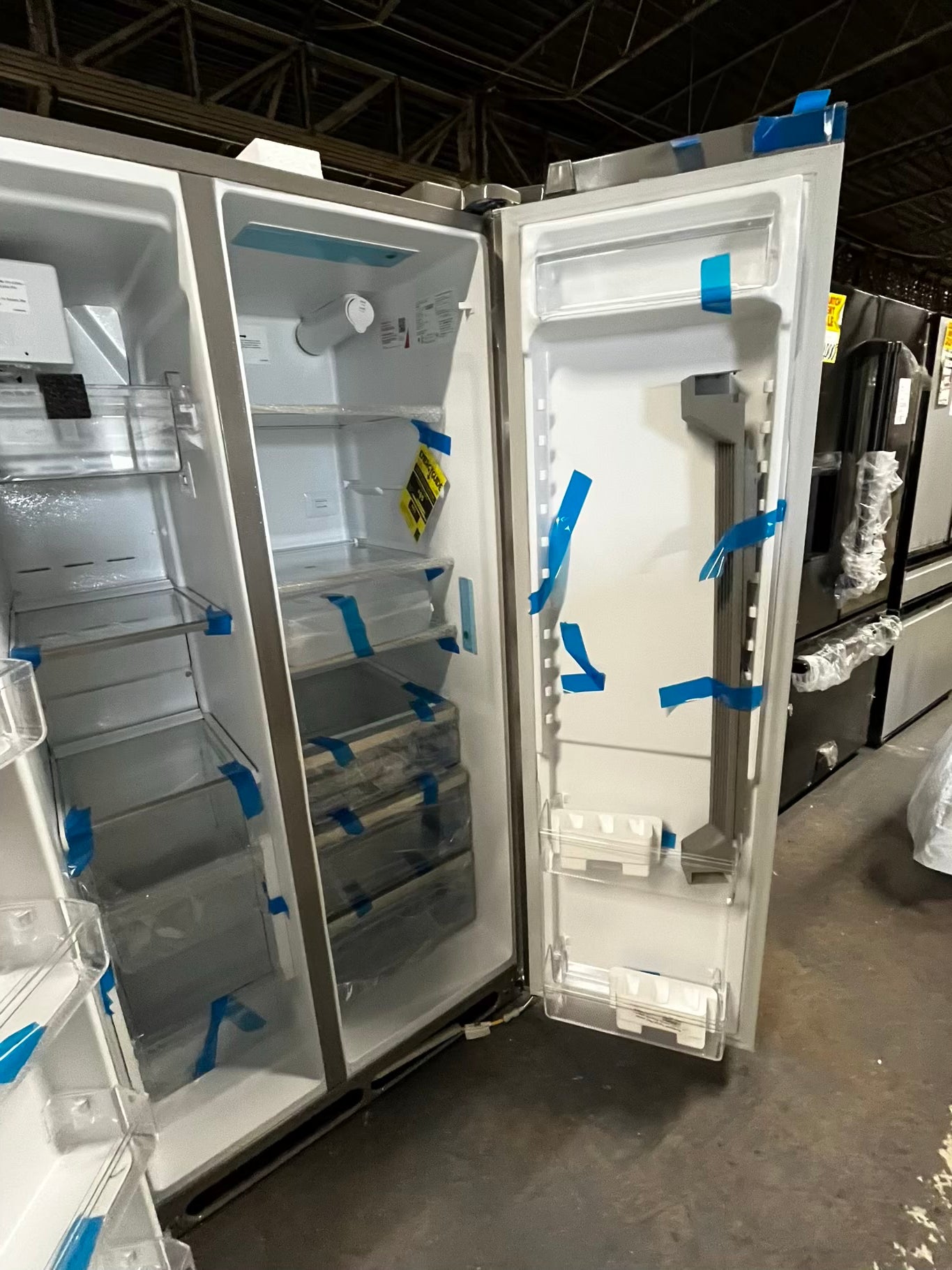 • Open Box 📦 | scratch & dent Frigidaire side x side  refrigerator w/ice water dispenser inside stainless steel 36" #RF3962kB