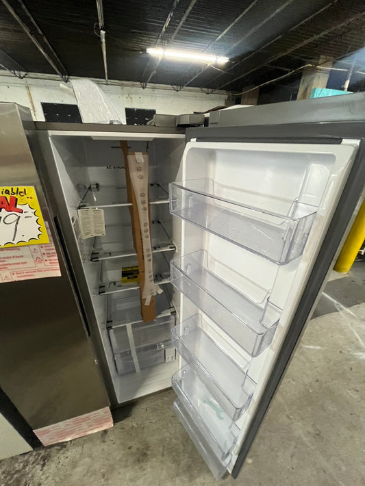 🥳🎉=Open box 📦 New S/d Samsung 36 in. 28 cu. ft. Standard Depth Smart Side by Side Refrigerator in Fingerprint-Resistant Stainless Steel #RFSAM288B