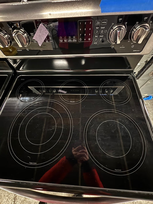 >special💥whirlpool stainless steel double oven convection -electric stove bake Broil self clean 30" #ER4F77B