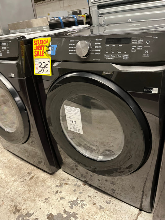 Open Box - Scratch & Dent Samsung - 7.5 Cu. Ft. Stackable Electric 220v Dryer with Sensor Dry - Fingerprint Resistant Black Stainless Steel 27" #ED488QB