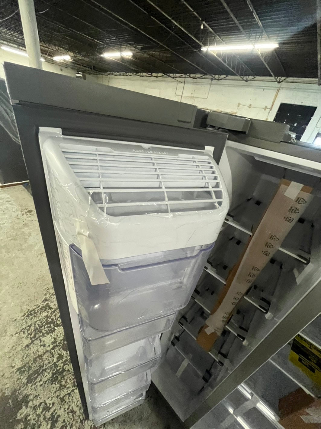 🥳🎉=Open box 📦 New S/d Samsung 36 in. 28 cu. ft. Standard Depth Smart Side by Side Refrigerator in Fingerprint-Resistant Stainless Steel #RFSAM288B