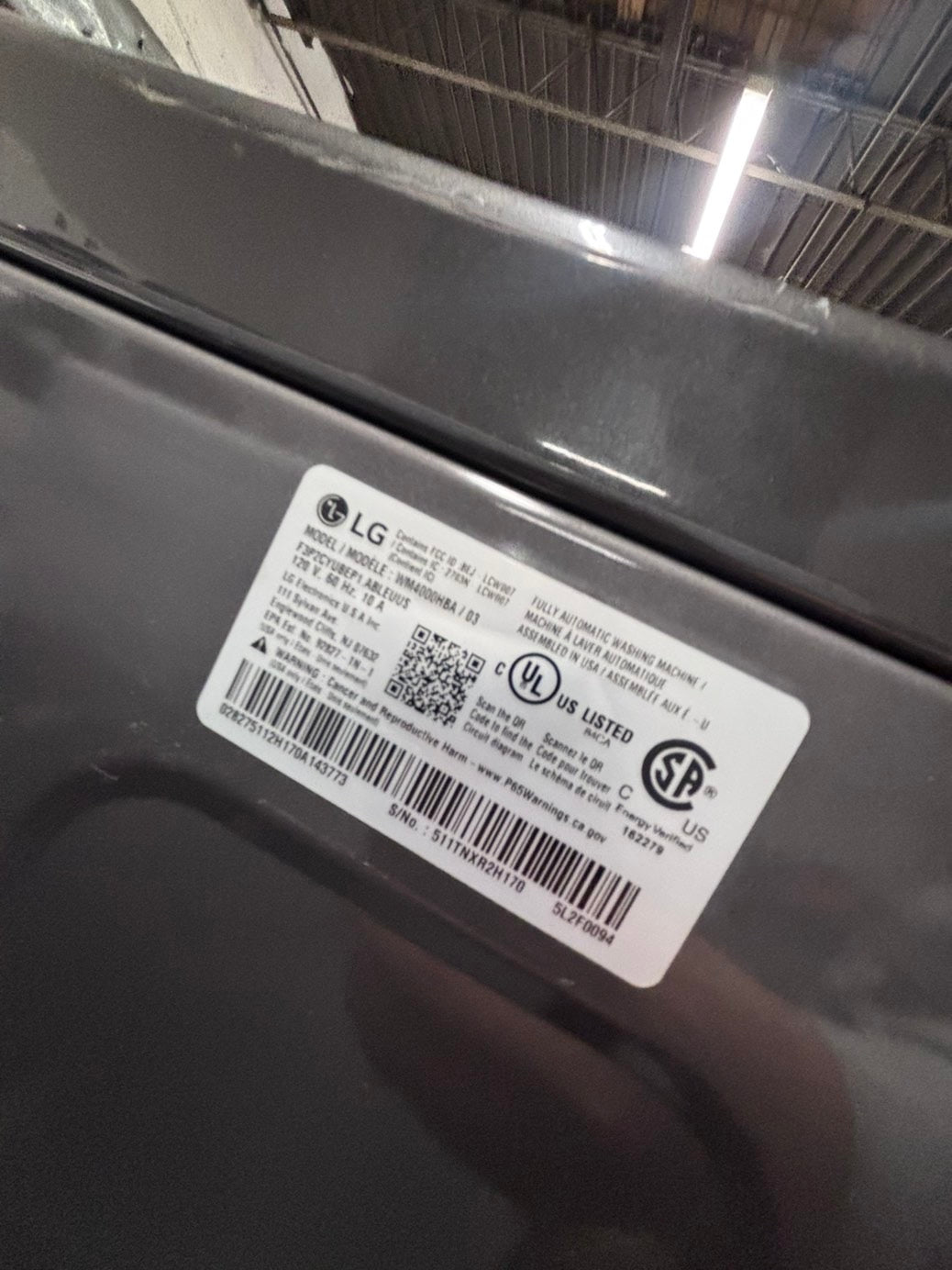 >>New open box 📦 LG steam  front load washer & dryer electric set with pedestal storage 27” #WD74007B