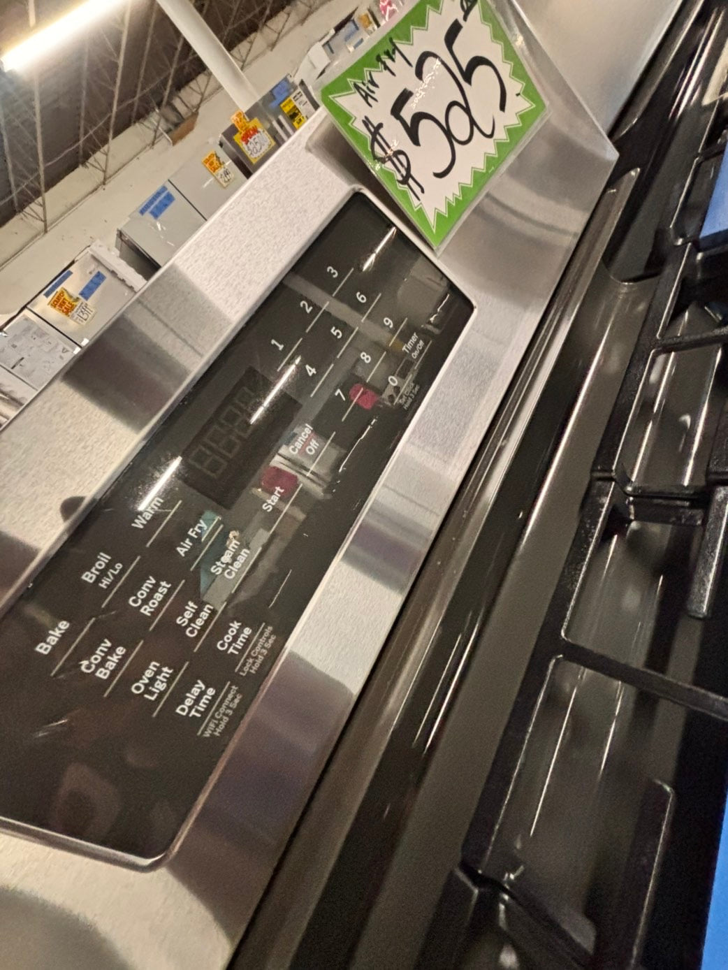 >GE Air-fry Gas range 5 burner convection oven bake ,broil Hi/Lo self clean in stainless steel used-Refurbished 30” #GSG66B