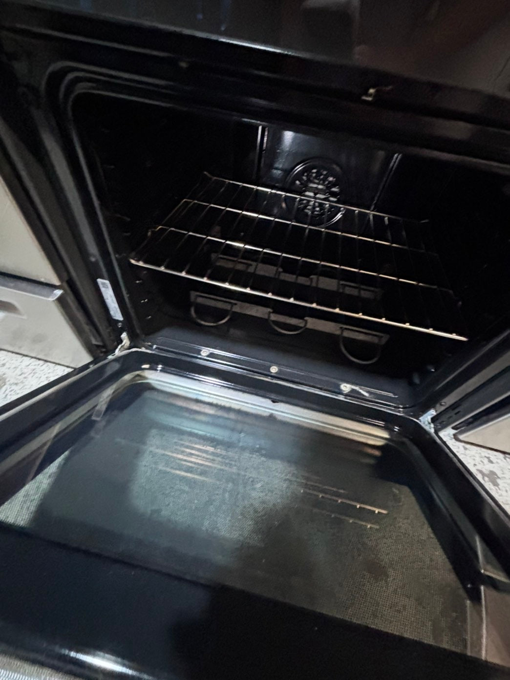 >*GE glass top double oven convection electric range 220v 5 burner stainless steel warm zone bake broil Refurbished fast boil 30" #ELPT16B