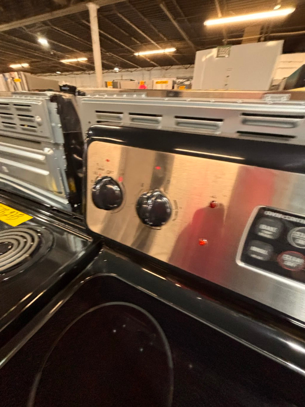}}SPECIAL 🔥🔥GE electric 220v glass top range bake Broil roast self clean oven stainless steel working 💯  with warranty ! 30" used-Refurbished #GEA1Y71B