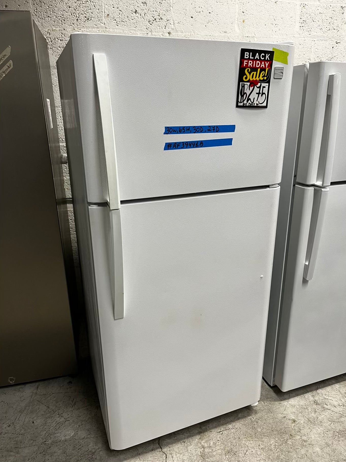 * 🎉 Black Friday ⚡️ Kenmore top freezer refrigerator in white no ice maker 30" #RF39441B