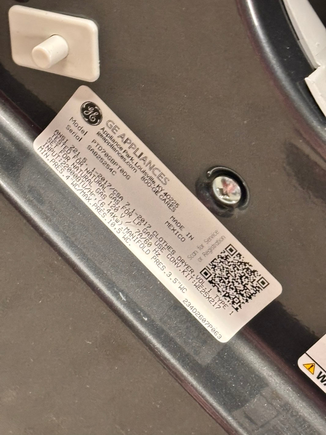 >new Open Box 📦 GE gas 110v dryer side x side large capacity  #ED5GG2L