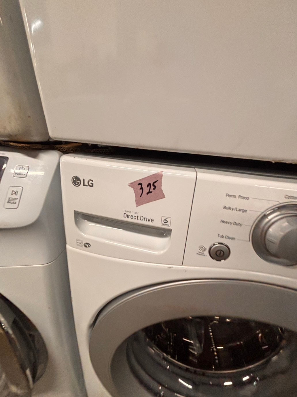 >* special🎉LG washer & dryer set electric 220v front load stackable or side by side - sensor dry in white  #WQ115SET