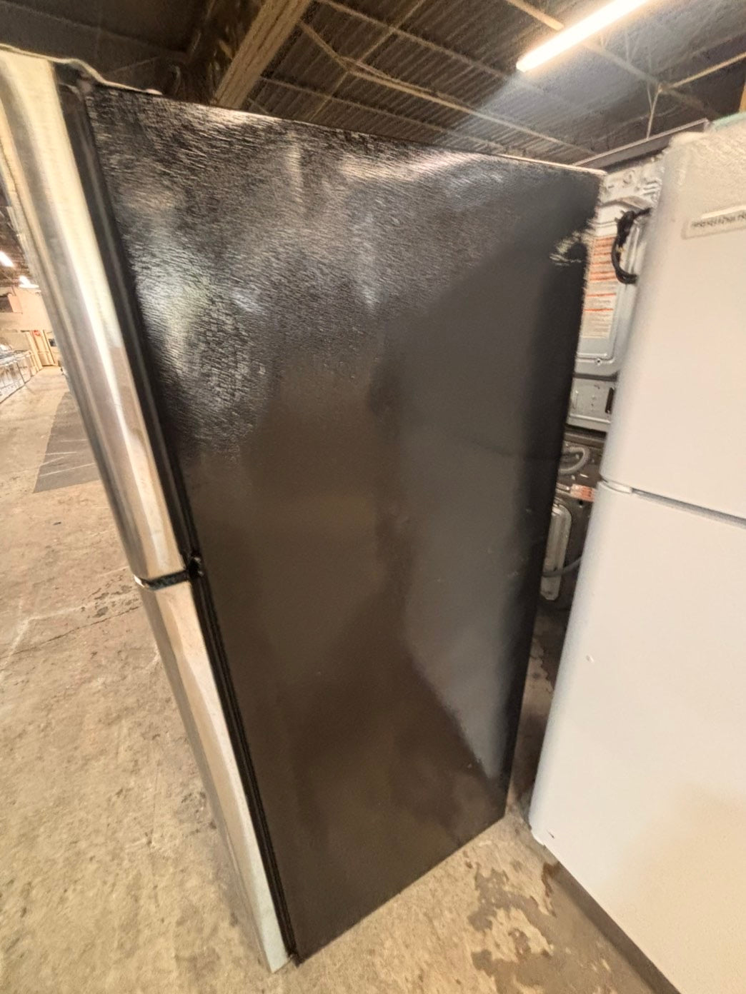 >*SALE🔥🔥frigidaire 30”18cu.ft -top freezer refrigerator working 💯 stainless steel color -used refurbished 30”  #TB4RYCB