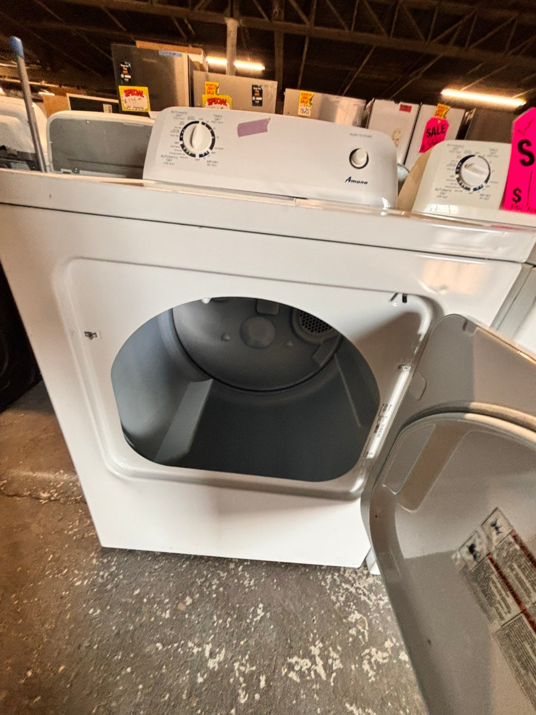 >Amana 29” large capacity electric dryer 220v side by side used-refurbished #AEDZ66B