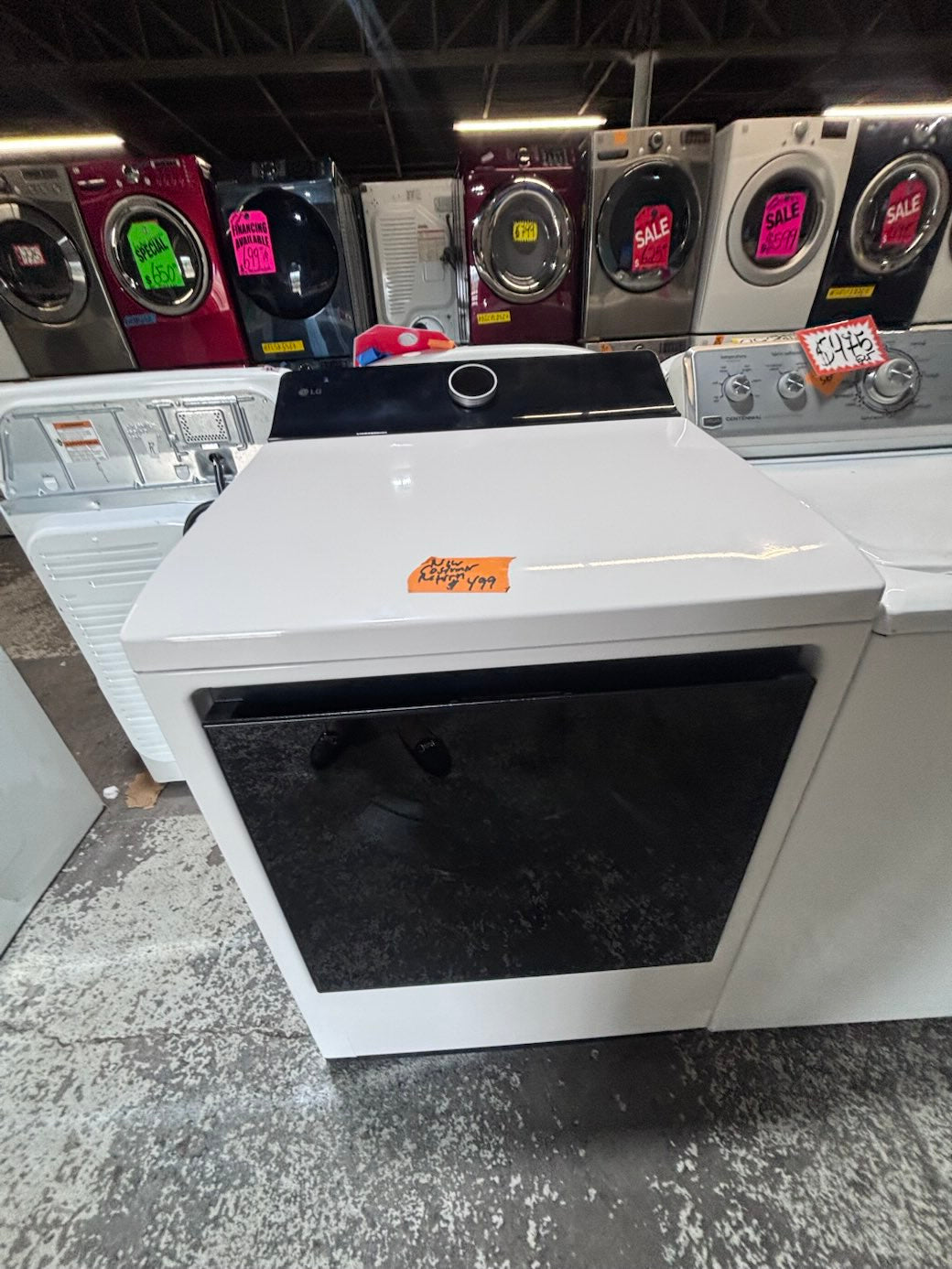 } LG top load side x side extra large capacity electric 220v dryer   27” used like new -Refurbished working 💯  with warranty #EDLG05B