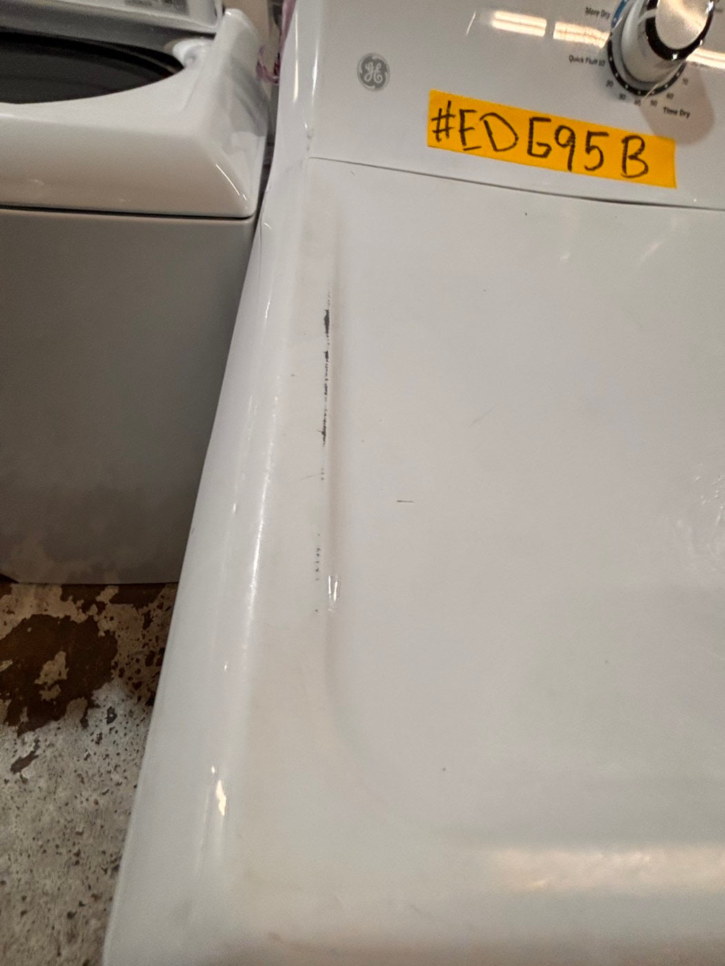 >*GE white  top top load washer with agitator  large capacity & dryer set electric 220v side x side top load stainless steel drum white color used-refurbished #GWD9ABB