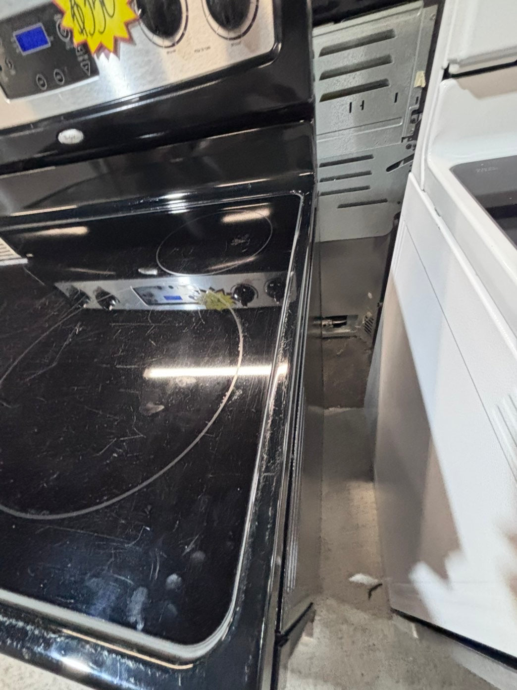 >* whirlpool electric 220v glass top range bake Broil roast self clean stainless steel 30" Refurbished #EMK112B