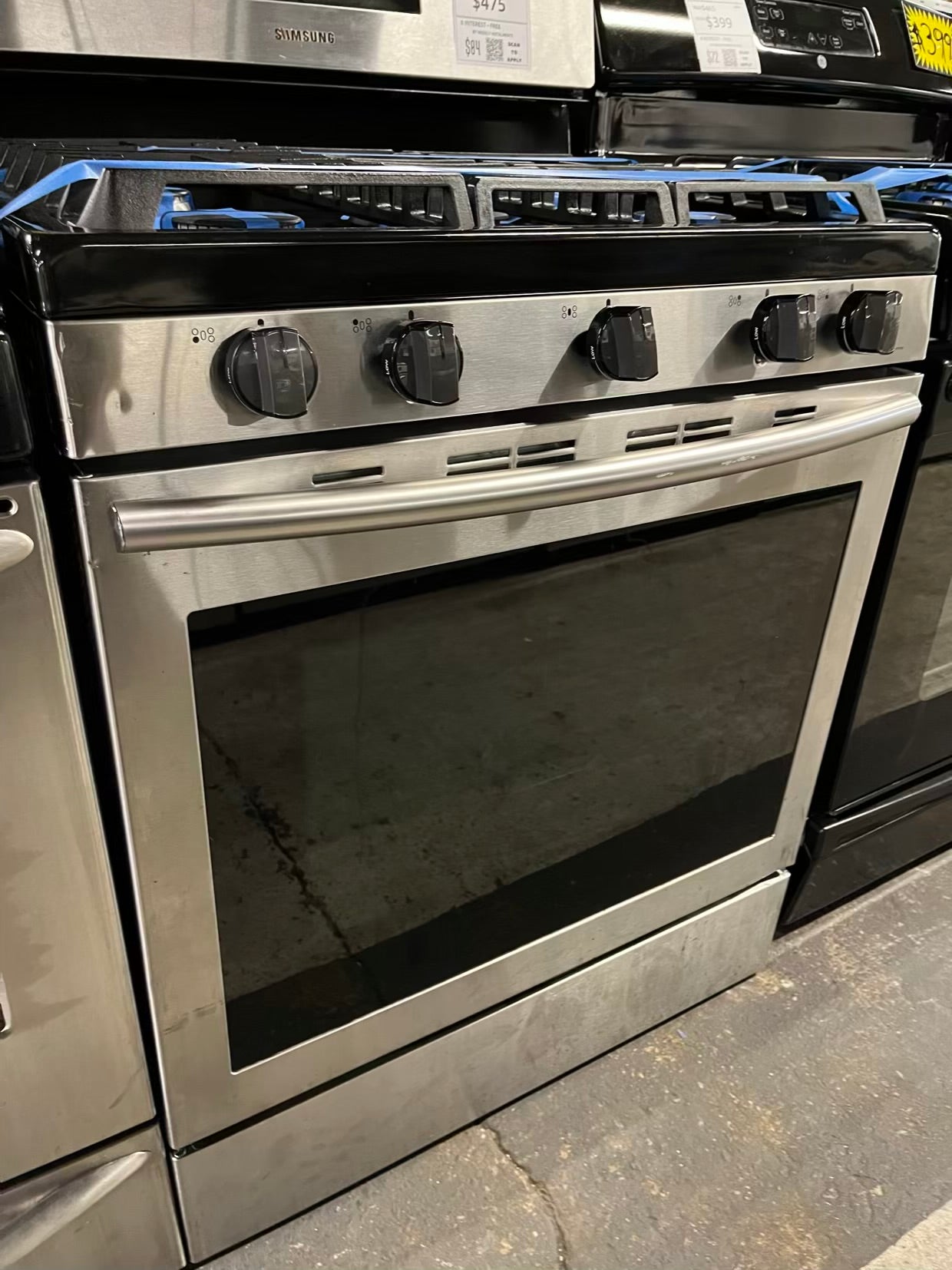 - Samsung Gas range 5 burner convection bake roast broil dehydrate self clean Refurbished 30" #GR219UB