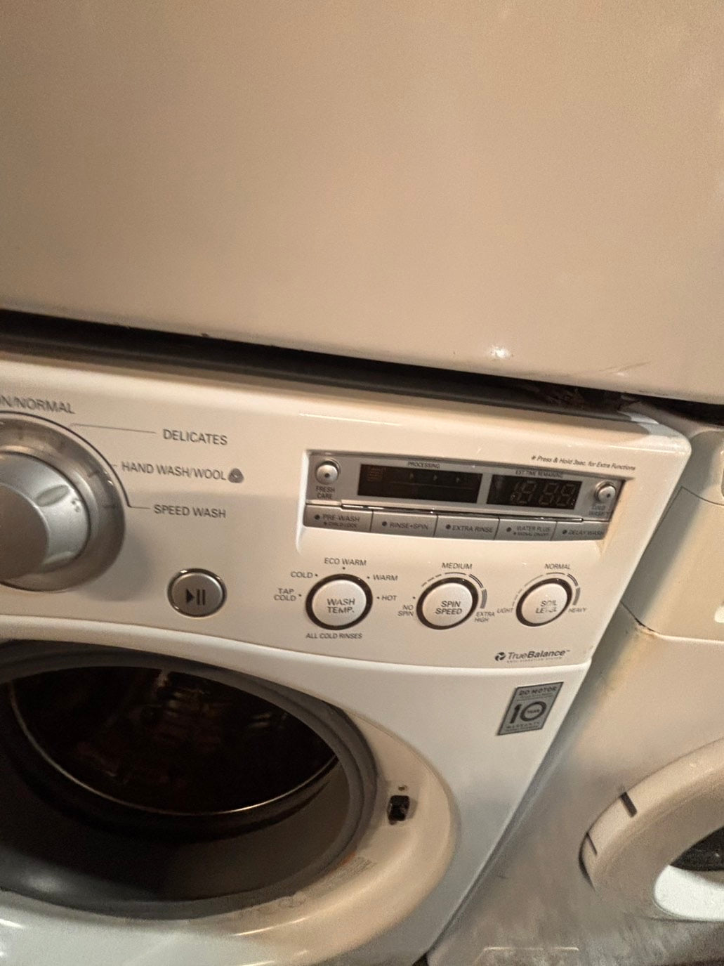 >* special🎉LG washer & dryer set electric 220v front load stackable or side by side - sensor dry in white  #WQ575SET