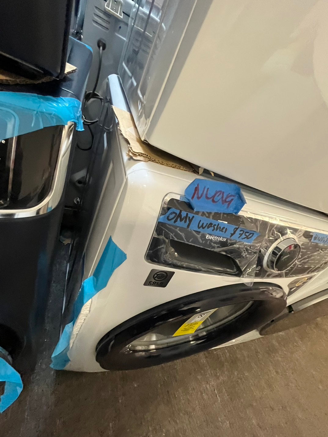 🎉🎉🥳=Electrolux New scratch&Dent open box front load washer& dryer set large capacity energy start , steam in white mix&match set    #WMSET94BL