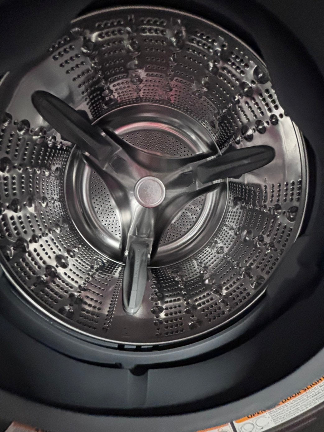 >used- refurbished LG front load washer & dryer set electric 220v large capacity with pedestals in stainless steel 27” #ELY3X45B