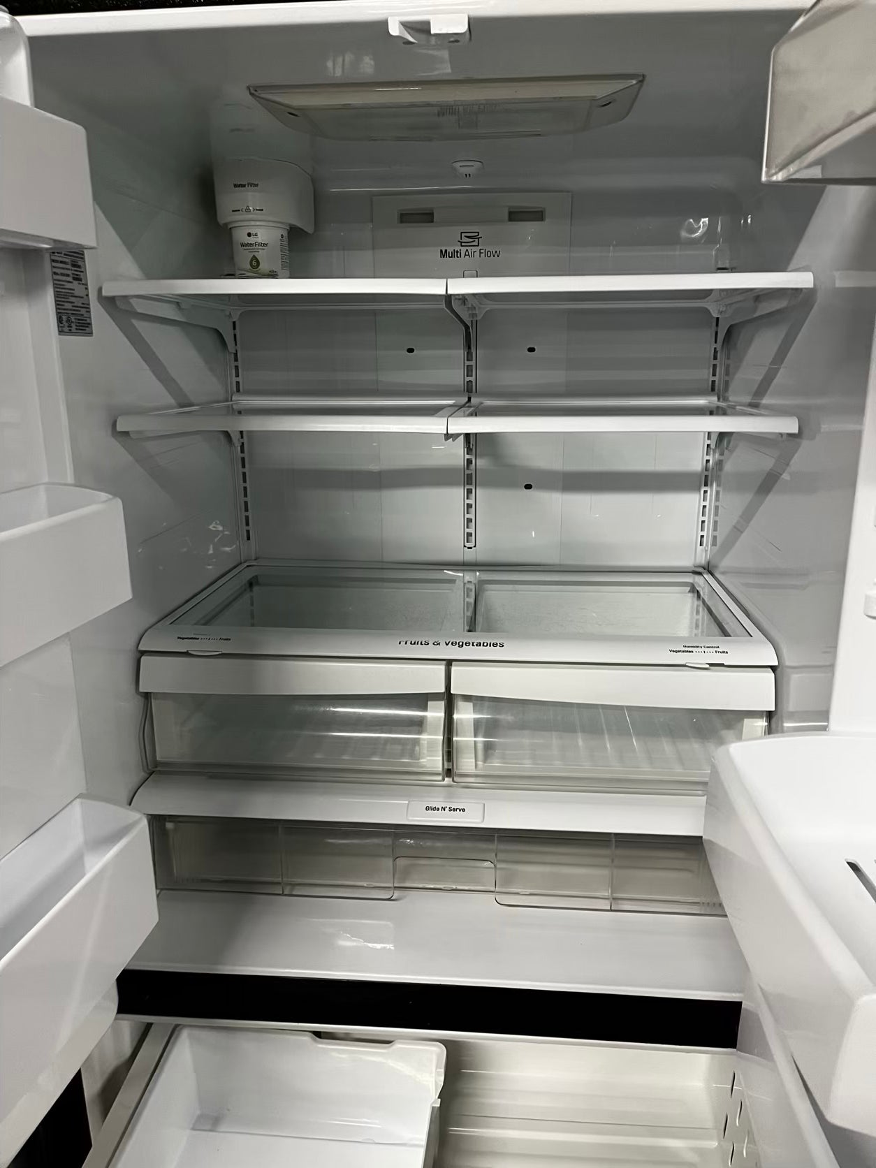 🎄Holiday Sale 🎁Used | Refurbished LG 36” 28cu.ft. French door refrigerator black stainless steel w/ice water dispenser - stock number #RF453P7B