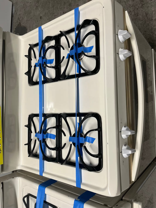 - kenmore Gas range 4 burner bake broil in off white Refurbished 30" #GR234NB