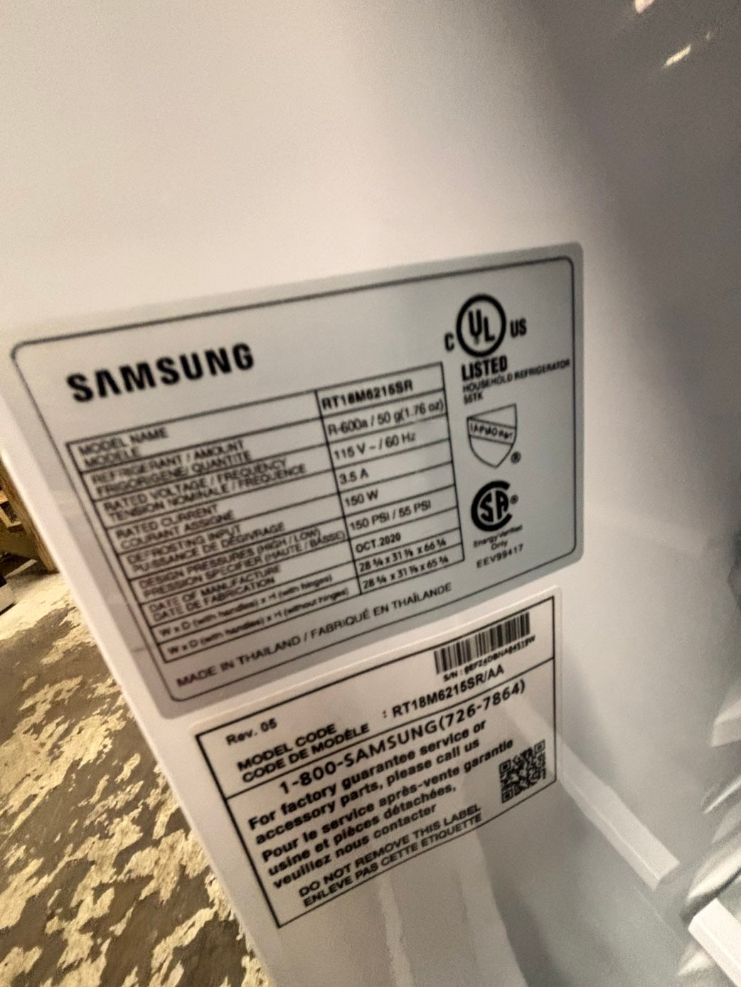 >29” samsung top freezer fridge stainless steel with ice maker inside used-refurbished #TRF8BL