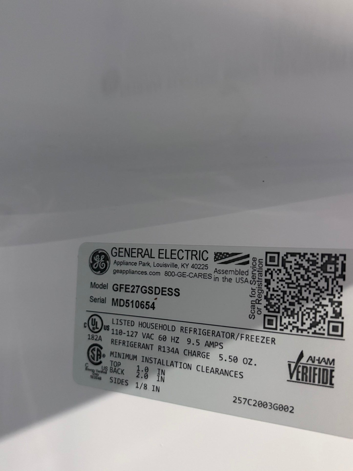 >GE 36” French Door Refrigerator Super-Capacity with ice maker & water dispenser ,used-refurbished #GE50PSB