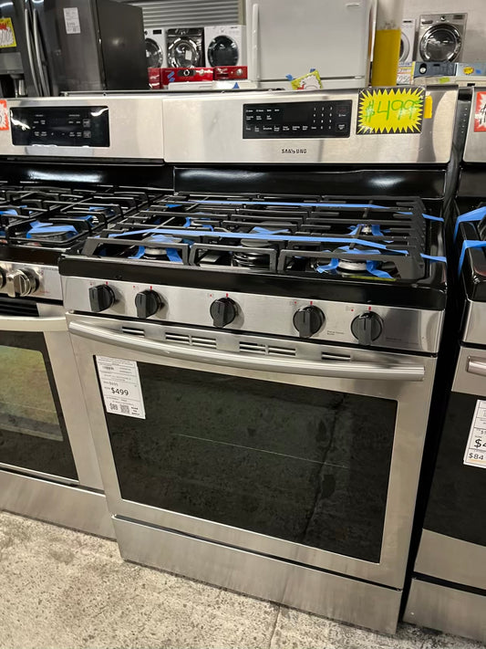 Samsung gas range 5 burner bake broil roast dehydrate self clean stainless steel I 30" Refurbished #ER276UB