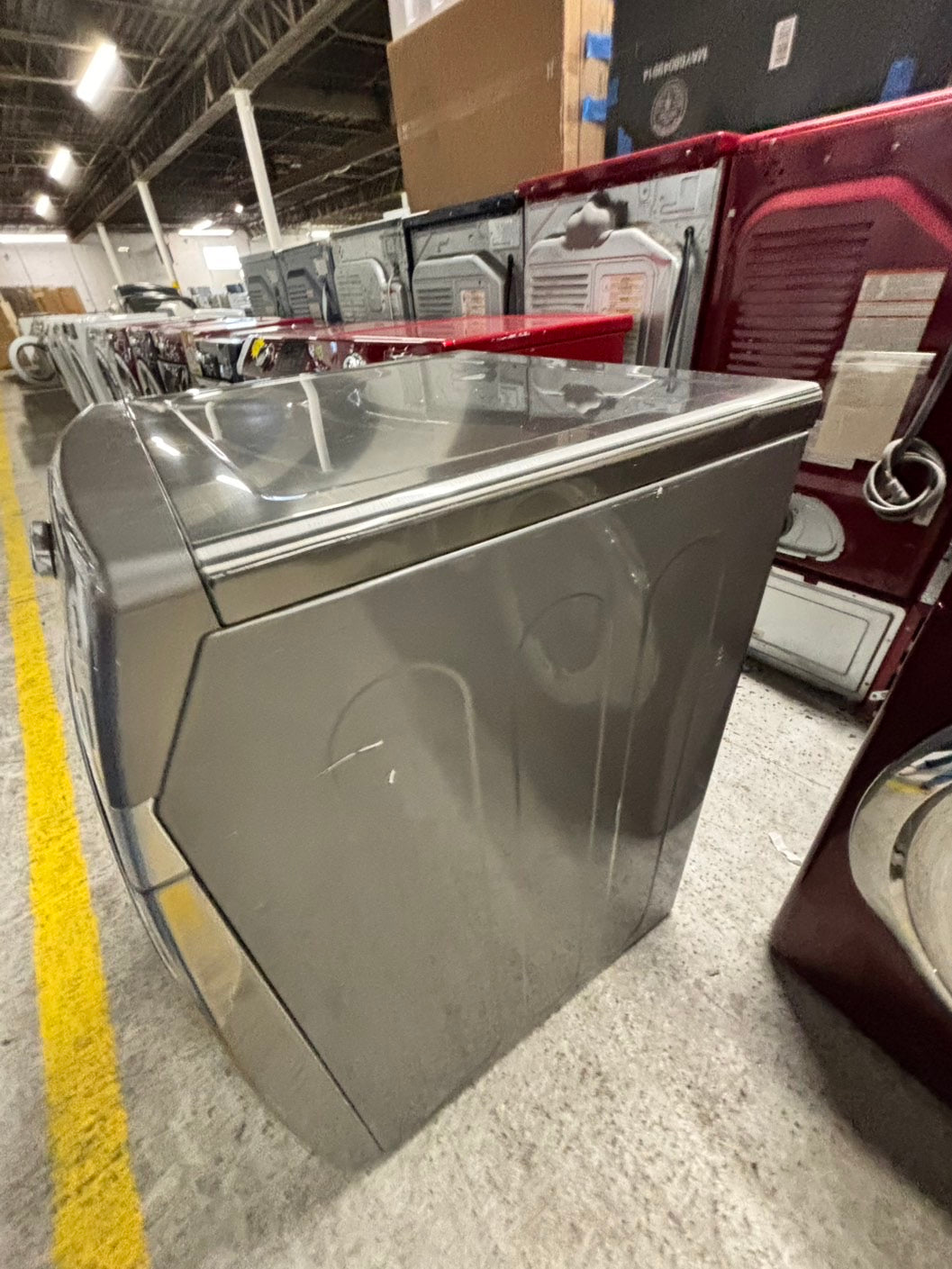 - 📢black Friday sale 🦃 Samsung Sensor dry steam electric 220v dryer front load stainless steel drum 7.5cu.ft. large capacity  27" silver #ESD1M1B