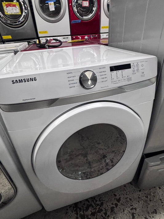 >*samsung front load stackable electric 220v dryer in white  color used-refurbished 27" #DSW26B