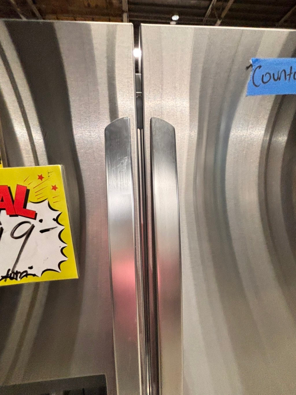 >special🎈New open box (costumer return ) LG - Counter-Depth MAX 25.5 Cu. Ft. French Door Smart Refrigerator with ice maker & water dispenser - Stainless Steel #RFLG55YB
